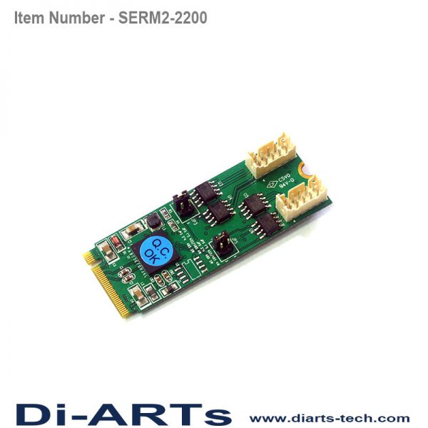 serial RS485 RS422 2 port M2 card