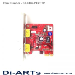 eSATAp USB 5V 12V PCIe card SIL3132-PE2PT2
