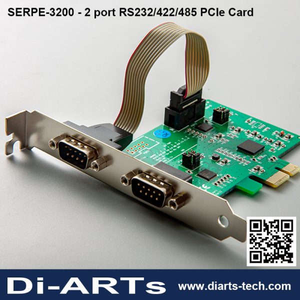 2 port RS-232 RS-422 RS-485 PCI Express Card