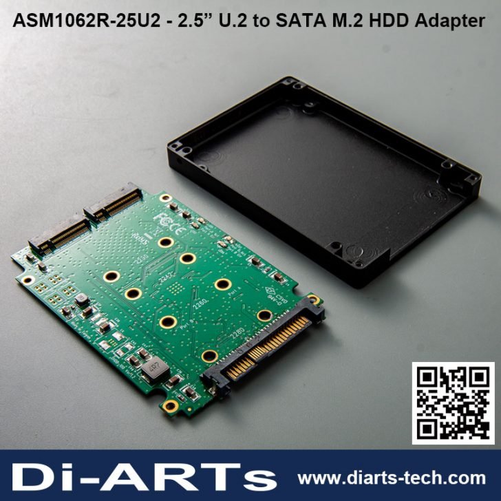ASM1062R-25U2-U2-to-2-slot-SATA-B-key-M2-HDD-Adapter-Raid-0-1-7 U.2 Intel NVMe SATA SSD B M A E Key M.2 2.5" HDD Adapter Hardware Raid 0/1 SPAN transfer rate up to 10Gbps