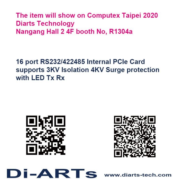 SERPE-T3160iS Internal 16 port RS232/422/485 PCIe card Isolation Surge embedded
