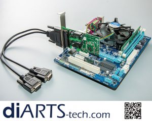 2 in 1 RS422 RS485 PCIe card